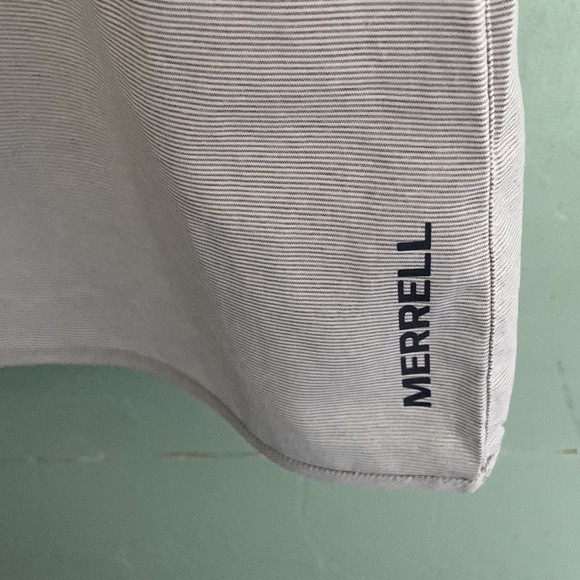 Merrell Womens xl Shell dress white and grey stripes, draw string waist. - Picture 3 of 4